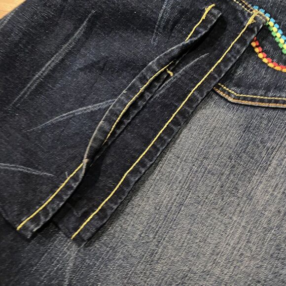 Coogi Jeans 40 X 34 Rainbow Colors Embroidery Dark Wash Denim - Picture 14 of 16